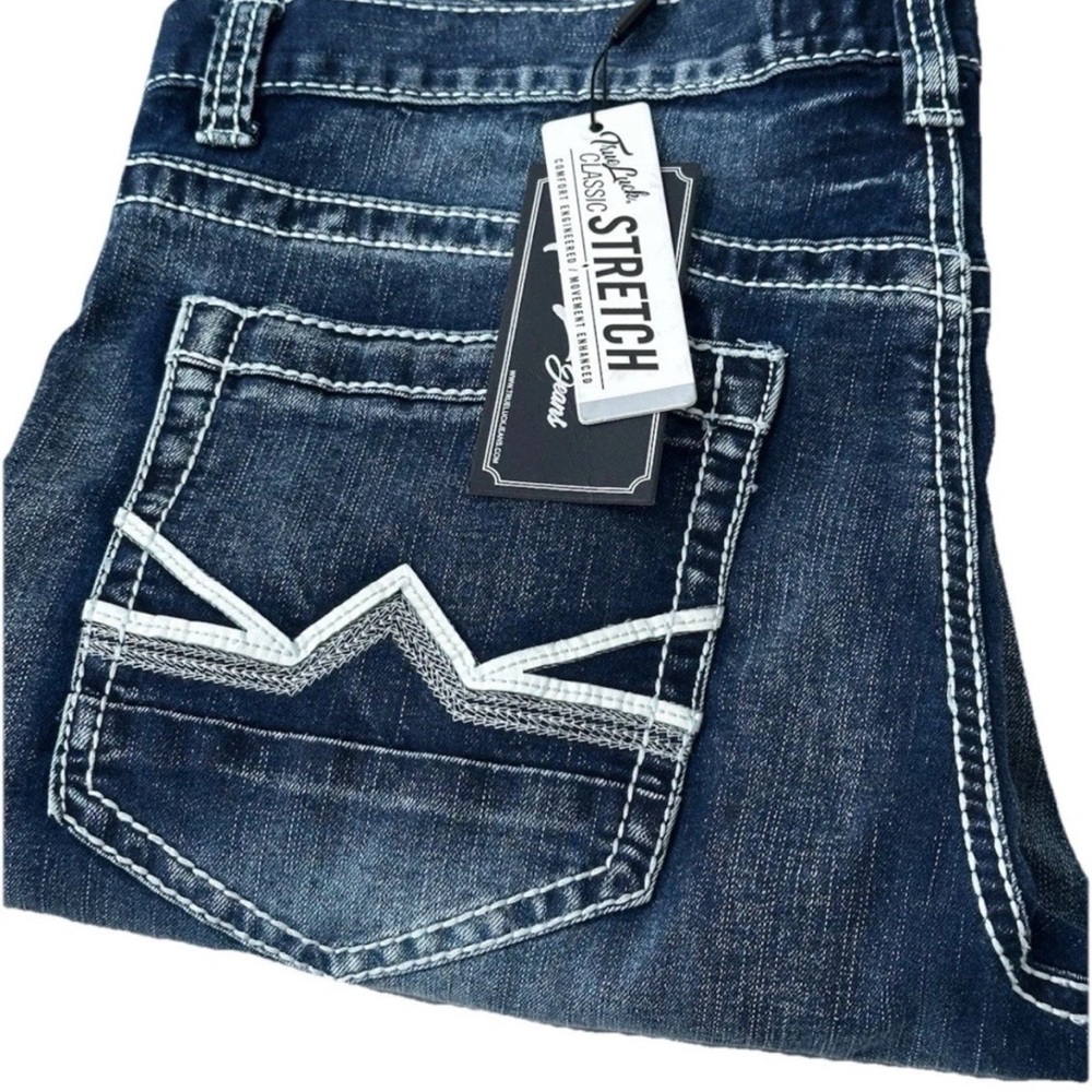 True Luck Men’s Classic Stretch Straight Jeans Size 36x32